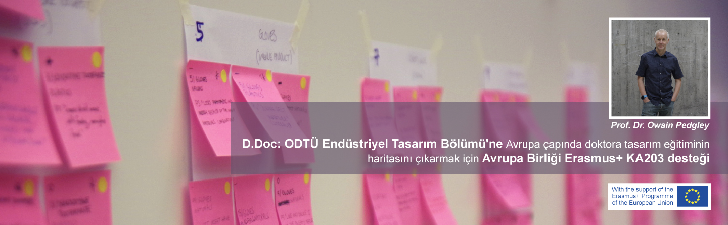 D.Doc: ODTÜ Endüstriyel Tasarım Bölümü'ne Avrupa çapında doktora tasarım eğitiminin haritasını çıkarmak için Avrupa Birliği Erasmus+ KA203 desteği